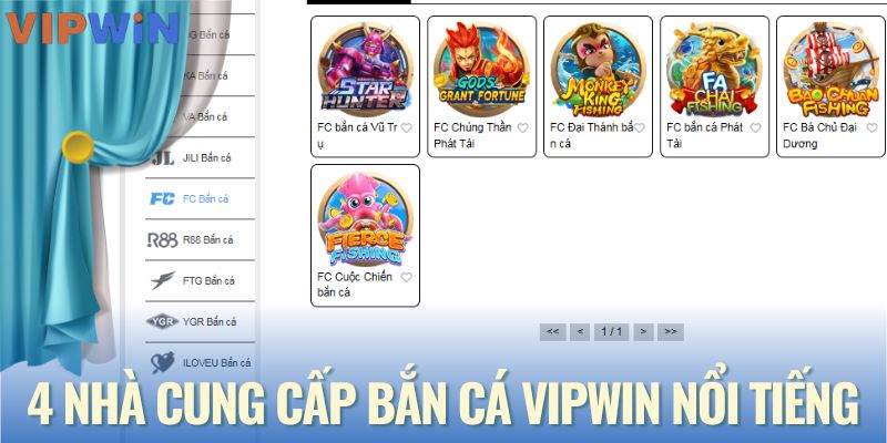 Giới thiệu 4 nhà cung cấp nổi tiếng của thế giới bắn cá