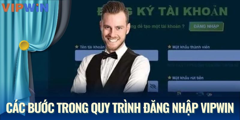 Các bước trong quy trình đăng nhập VIPWIN