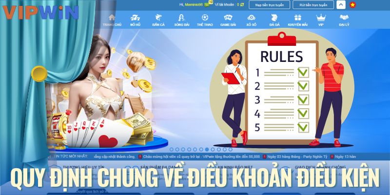 Quy định chung về điều khoản và điều kiện VIPWIN khi sử dụng dịch vụ